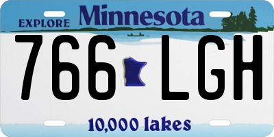 MN license plate 766LGH