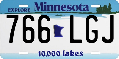 MN license plate 766LGJ