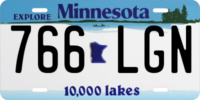 MN license plate 766LGN