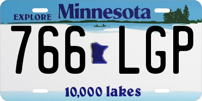 MN license plate 766LGP