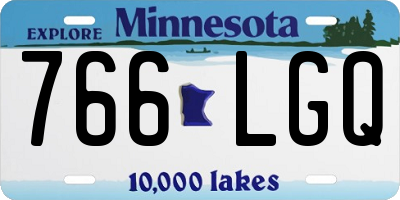 MN license plate 766LGQ