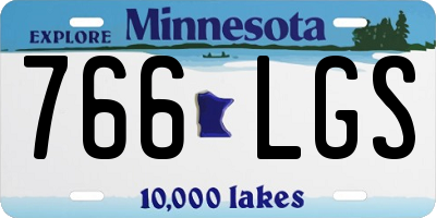MN license plate 766LGS