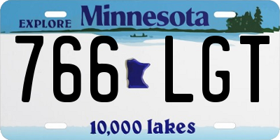 MN license plate 766LGT