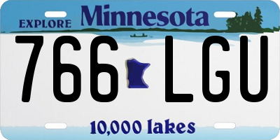 MN license plate 766LGU