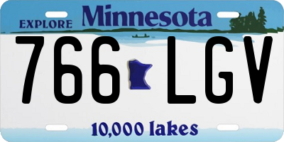 MN license plate 766LGV