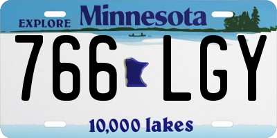 MN license plate 766LGY