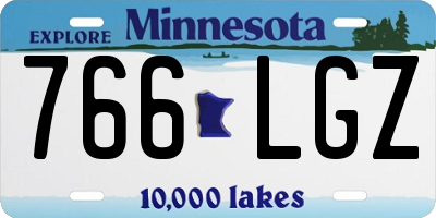 MN license plate 766LGZ