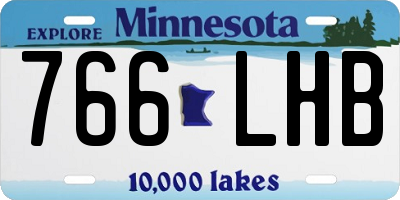 MN license plate 766LHB