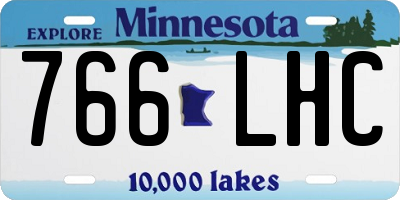 MN license plate 766LHC
