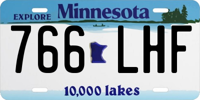 MN license plate 766LHF