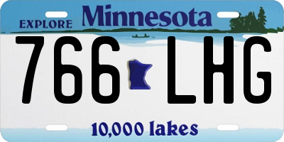 MN license plate 766LHG