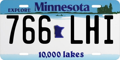 MN license plate 766LHI