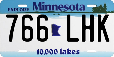MN license plate 766LHK