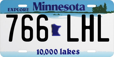 MN license plate 766LHL
