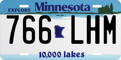 MN license plate 766LHM