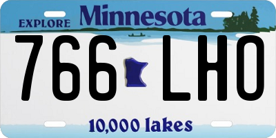 MN license plate 766LHO
