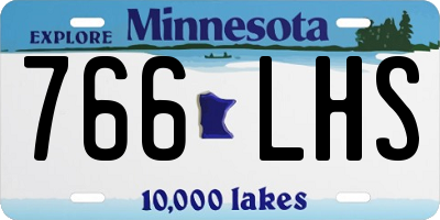 MN license plate 766LHS