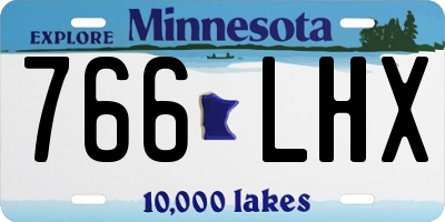 MN license plate 766LHX