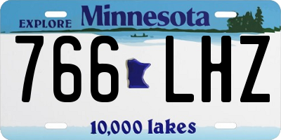 MN license plate 766LHZ