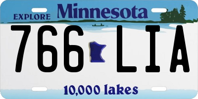 MN license plate 766LIA