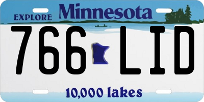 MN license plate 766LID