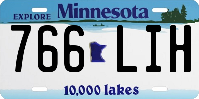 MN license plate 766LIH