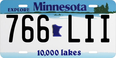 MN license plate 766LII