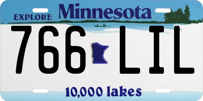MN license plate 766LIL