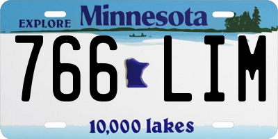MN license plate 766LIM