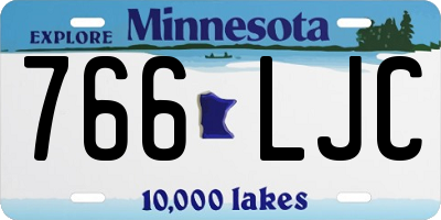 MN license plate 766LJC