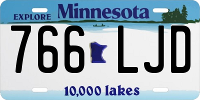 MN license plate 766LJD