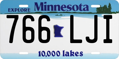 MN license plate 766LJI