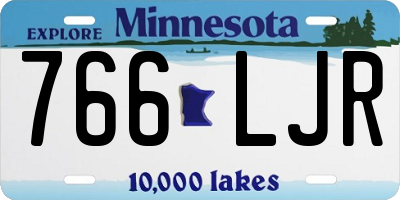 MN license plate 766LJR