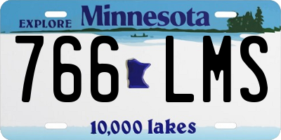 MN license plate 766LMS