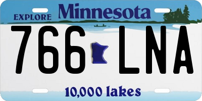MN license plate 766LNA