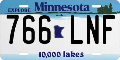 MN license plate 766LNF