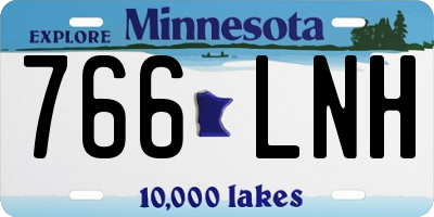 MN license plate 766LNH