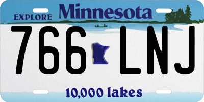 MN license plate 766LNJ