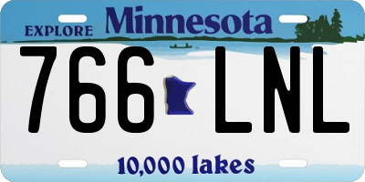 MN license plate 766LNL