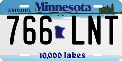 MN license plate 766LNT