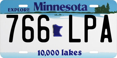 MN license plate 766LPA