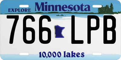 MN license plate 766LPB