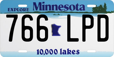 MN license plate 766LPD