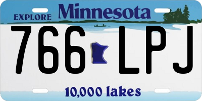 MN license plate 766LPJ