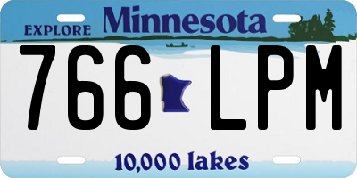 MN license plate 766LPM