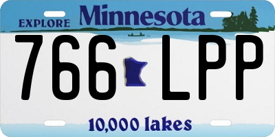 MN license plate 766LPP