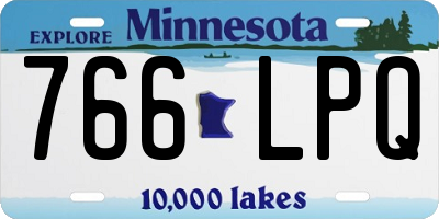MN license plate 766LPQ