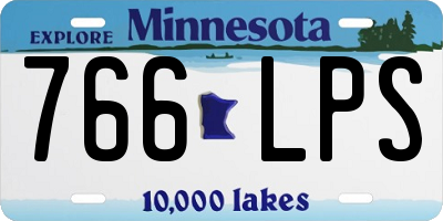 MN license plate 766LPS