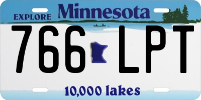 MN license plate 766LPT
