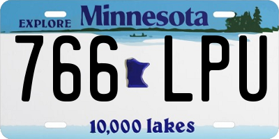 MN license plate 766LPU